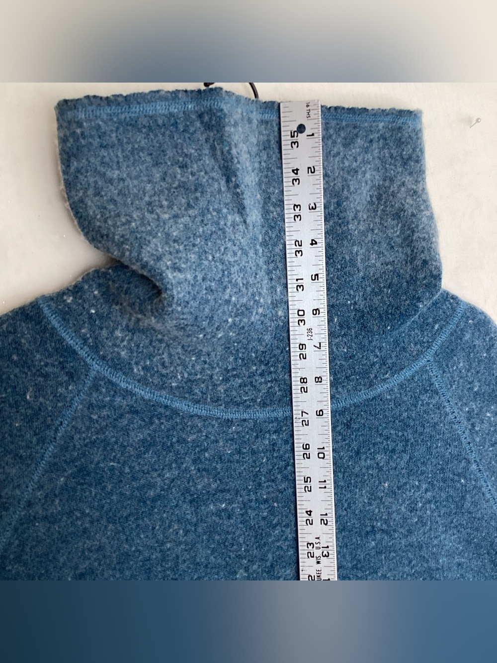 Duckworth Women's Powder High Neck Sweater made in USA merino wool - Picture 5 of 12